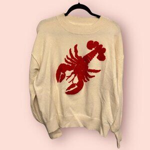 Fuzzy Red Lobster Sweater ON SALE
